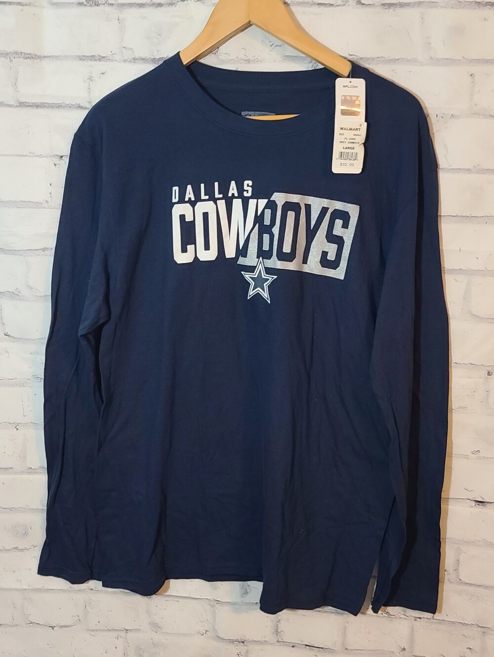 New Dallas Cowboys Long Sleeve Tee Shirt Large